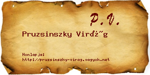 Pruzsinszky Virág névjegykártya