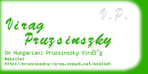 virag pruzsinszky business card